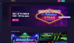 Vegaz Casino Front Page - Casinon utan Svensk Licens